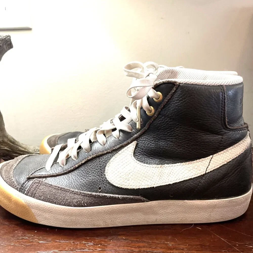 Nike Blazer '77 Mid Leather Lace-Up Men's Velvet Brown Gum DC1706-200 Sz 10